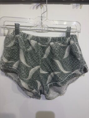Chaser Green Patterned Plush Athletic Lounge Shorts